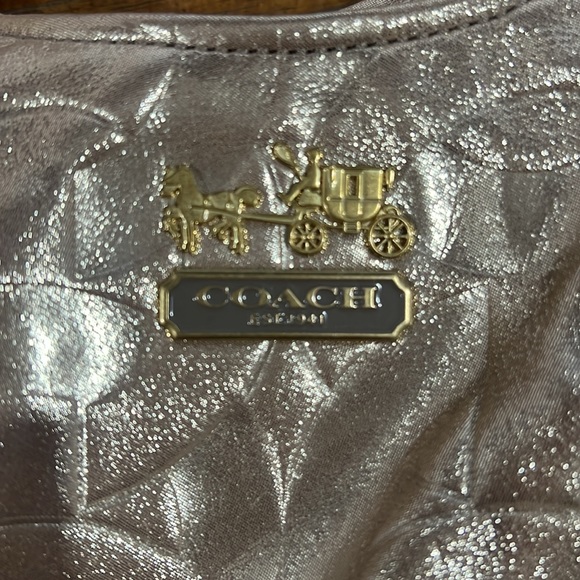 Light Gold Metallic Coach Purse - Picture 2 of 9